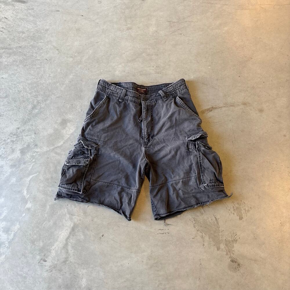 y2k vintage abercrombie & fitch distressed cargo shorts